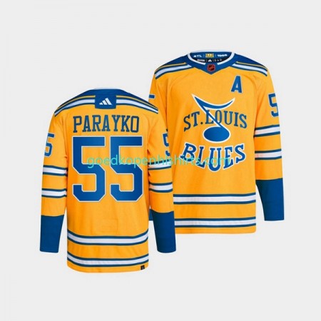St. Louis Blues Colton Parayko 55 Adidas 2022-2023 Reverse Retro Geel Authentic Shirt - Mannen
